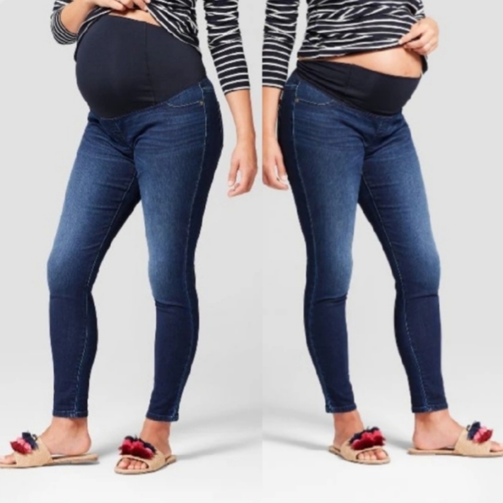 Size 6 NWT High-Rise Crossover Panel Skinny Maternity Jeans